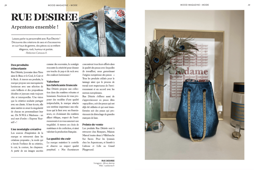 Rue Désirée dans le magazine MoodMag